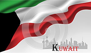 Kuwait national day vector illustration