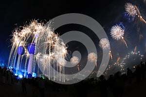 Kuwait Towers Fire work