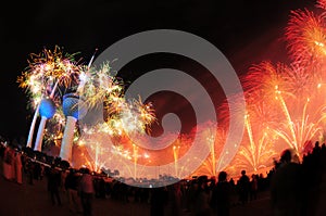 Kuwait Towers Fire work