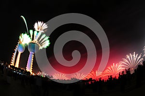 Kuwait Towers Fire work