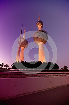 Kuwait Towers at night