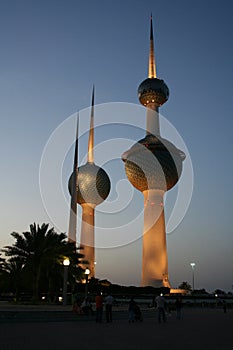 Kuwait towers by night