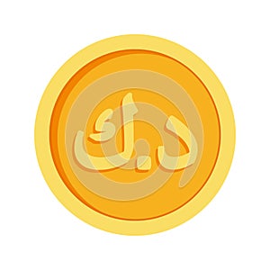 Kuwaiti Dinar Coin Icon Clipart for Business and Finance Kuwait Money Currency in Animated Elements Vector Illustration