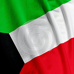 Kuwaiti Flag Closeup