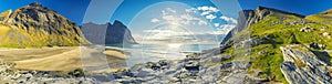 Kvalvika Beach on the Lofoten Islands, Norway