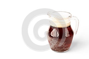 Kvass isolated on white.