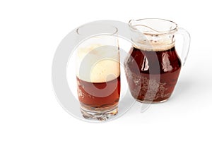 Kvass isolated on white.