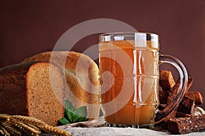 Kvass, traditional Slavic and Baltic fermented beverage