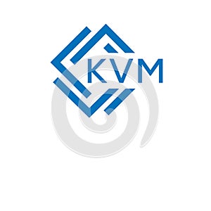 KVM letter logo design on white background. KVM creative circle letter logo concept letter design photo