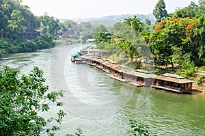 Kwai Noi river under Death Railway bridge