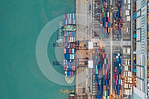 Kwai Tsing Container Terminals from drone photo