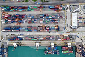 Kwai Tsing Container Terminals from drone photo