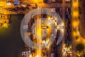 Kwai Tsing Container Terminals from drone photo