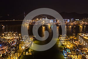 Kwai Tsing Container Terminals from drone photo