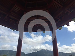 Kwai Yi Ting, Pavilion of Happiness in Spring on Kauai Island, Hawaii.