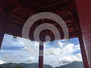 Kwai Yi Ting, Pavilion of Happiness in Spring on Kauai Island, Hawaii.