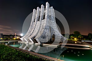 Kwame Nkrumah Memorial Park at night - Accra, Ghana