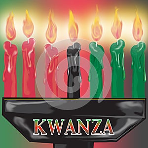 Kwanza Candles Close up