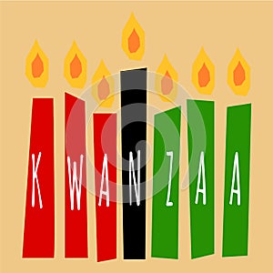 Kwanzaa candles photo