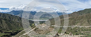 Kyang-la Pass between Nam Tso Lake and  Yamdrok-tso Lake. Damxung County, Lhasa, Tibet