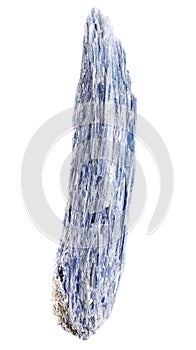 Kyanite blue silicate mineral on background