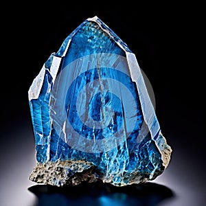 kyanite a blue silicate mineral with a bladed crystal structur photo