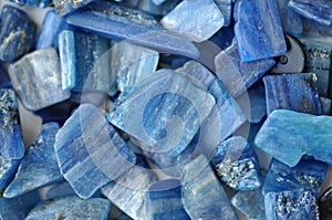 Disthene or Kyanite Blue polides rough blades
