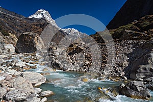 Kyashar peak or Peak 43 in Mera region, Himalaya mountains range in Nepal