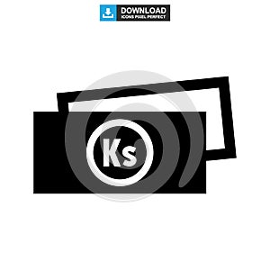 Kyat currency icon or logo isolated sign symbol vector illustration