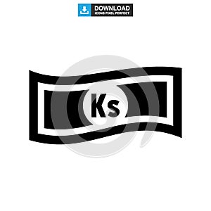 Kyat currency icon or logo isolated sign symbol vector illustration