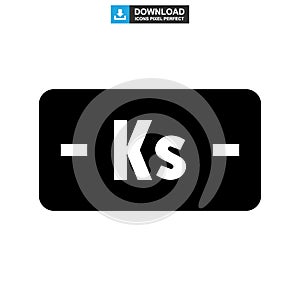 Kyat currency icon or logo isolated sign symbol vector illustration