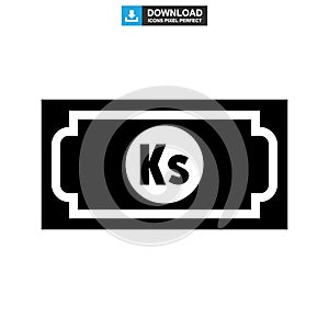 Kyat currency icon or logo isolated sign symbol vector illustration