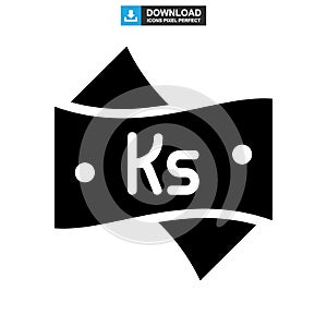 Kyat currency icon or logo isolated sign symbol vector illustration