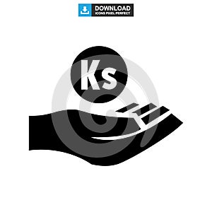 Kyat currency icon or logo isolated sign symbol vector illustration