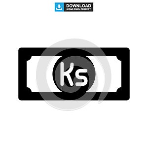 Kyat currency icon or logo isolated sign symbol vector illustration