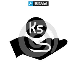 Kyat currency icon or logo isolated sign symbol vector illustration