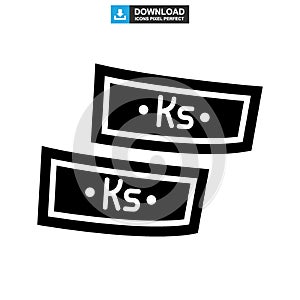 Kyat currency icon or logo isolated sign symbol vector illustration