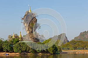 Kyauk Kalap pagoda in Myanmar photo