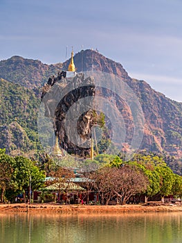 Kyauk Kalap Pagoda near Hpa-An, Myanmar Burma