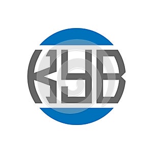 KYB letter logo design on white background. KYB creative initials circle logo concept. KYB letter design