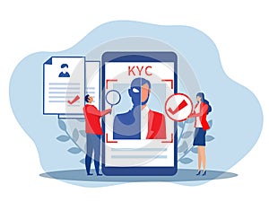KYC or know your customer with business verifying the identity