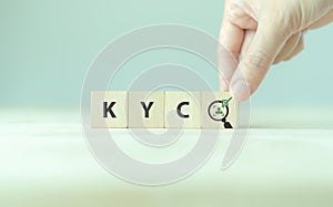 KYC, know your customer. Business verifying the identity of clients. Client authentication to access personal financial data.