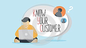 KYC or know your customer concept. Idea of business photo