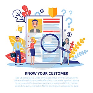 KYC or know your customer concept. Idea of business photo