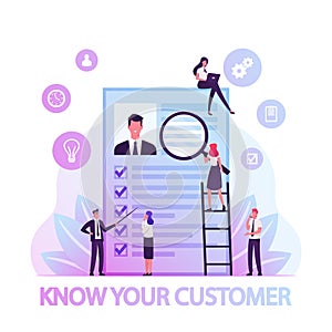 KYC or Know Your Customer Concept, Process of Business Verifying of Clients Identity and Assessing their Suitability photo