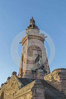 The Kyffhaeuser monument honoring the king Barbarossa in Thuringia
