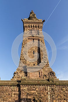 The Kyffhaeuser monument honoring the king Barbarossa in Thuringia photo