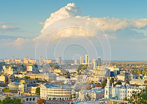 Kyiv cityscape Podil skyline Ukraine photo