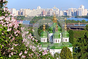 Kyiv cityscape in spring, Ukraine photo