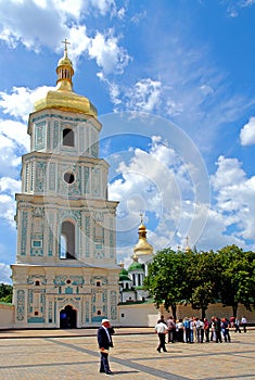 Kyiv or Kiev, Ukraine: The bell tower of Saint Sophia Cathedral